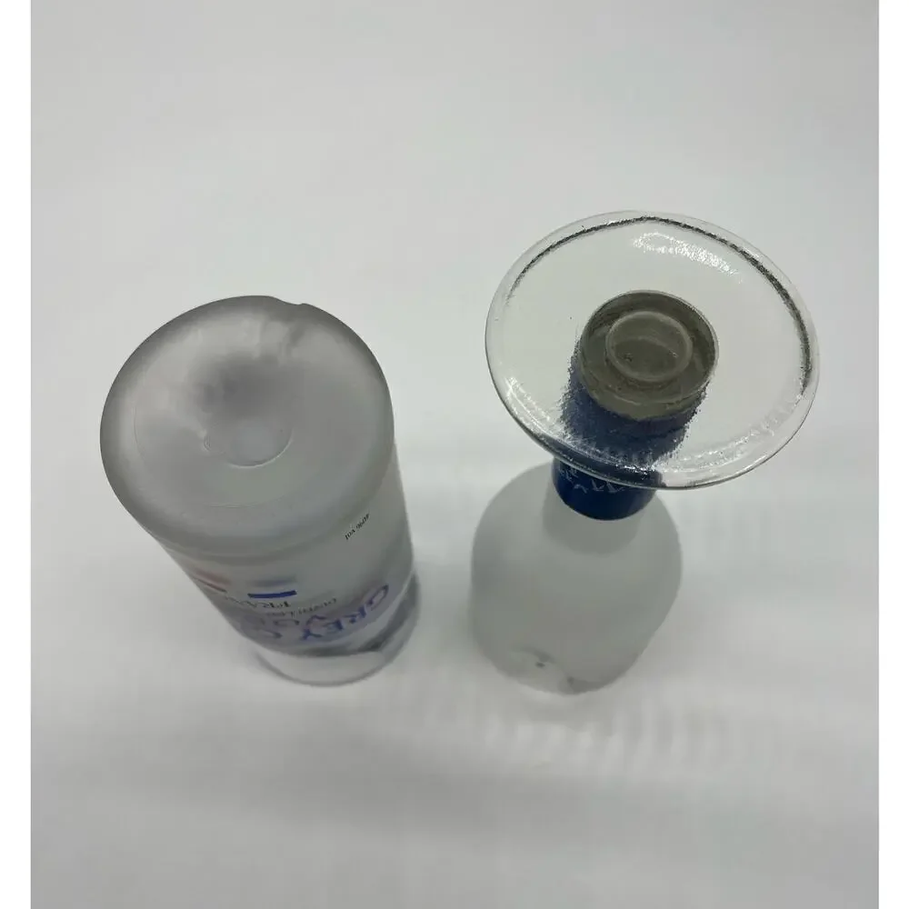 Grey Goose Vodka Bottle Upcycled Glass handmade and drinking glass